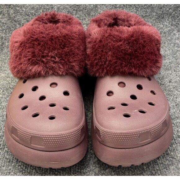 Crocs Shoes Men 11 Furever Crush Lined Platform Clogs 208446-6WD Dark Cherry - Picture 6 of 13